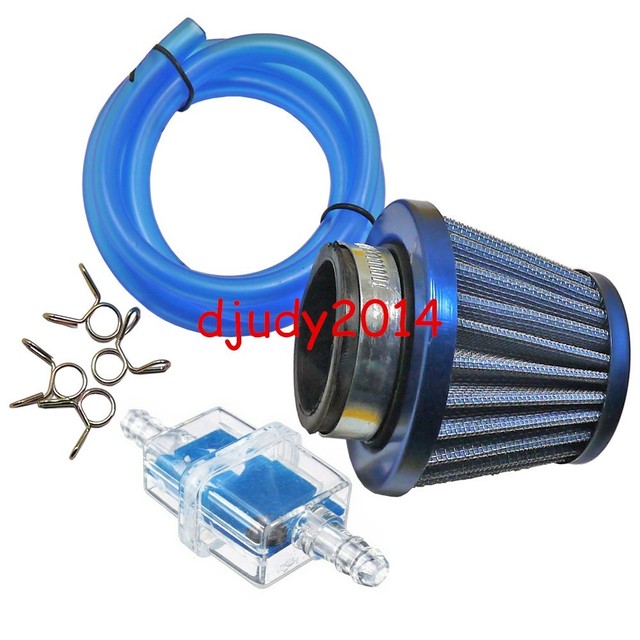 7pcs/Lot Motorcycle ATV Air Petrol Fuel Filter Hose Tube Clamp Set Dirt