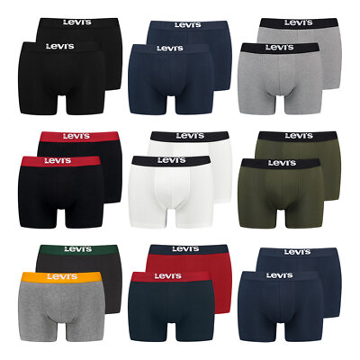 2er 4er 6er Pack Levi's Boxershorts Unterhosen Boxer Briefs Cotton Stretch