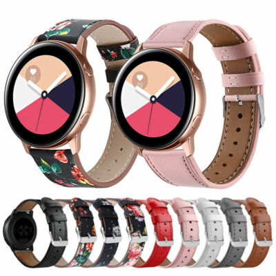 Genuine Leather Band Strap For Samsung Galaxy Active2/Watch 4 5 6 7/Watch 3 41mm