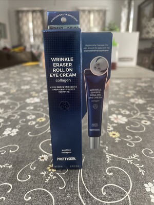 PrettySkin EYE Cream Roll On Collagen Wrinkle Eraser 30ml 1oz  NEW Made In Korea