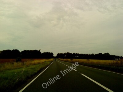 Photo 6x4 Empty road (almost) near Longborough Sezincote  c2010