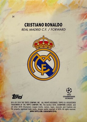 2023-24 Topps Inception UEFA #34 Cristiano Ronaldo Legacy /150