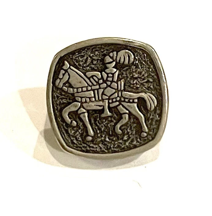 Botones de caña cuadrada plateados 10 mm X 6 piezas caballería caballería caballero militar Foto 2 de 3
