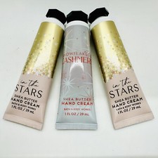 NEW 3-PCS BATH BODY WORKS IN THE STARS SNOWFLAKES CASHMERE HAND CREAM 1oz