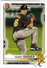 Robert Gasser San Diego Padres 2021 Bowman Draft 1st Bowman