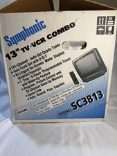 Symphonic CRT SC3813 13 TV VCR VHS Combo Gaming TV IN BOX TESTED