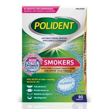 Polident Smokers Antibacterial Dental Appliance Cleanser Tablets, 90 90 Count