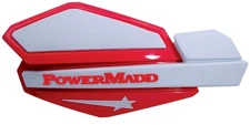 Powermadd Star Series Universal Handguard Kit For Arctic Cat ATV (Red/White)