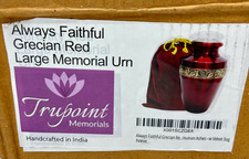 Trupoint Memorials Decorative Red LG Cremation Urn for adult Ashes Human 