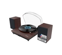 MAJORITY MOTO PLUS BELT DRIVE BLUETOOTH VINYL TURNTABLE RECORD PLAYER WALNUT