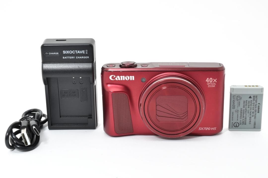 Canon PowerShot SX720 HS Red Compact Digital Camera Tested Excellent Condition