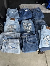 T Y Fashion Old Navy Girls' Jeans Lot Flare Skinny Straight Size 12 Denim