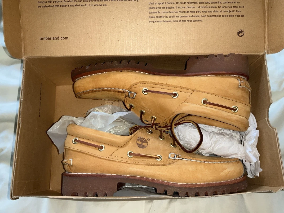 Timberland Beige Canvas Boat Shoes Moc Toe Lace Up Casual Sneakers Men\'s Sz 10.5 Timberland Canvas Casual Men main image 2