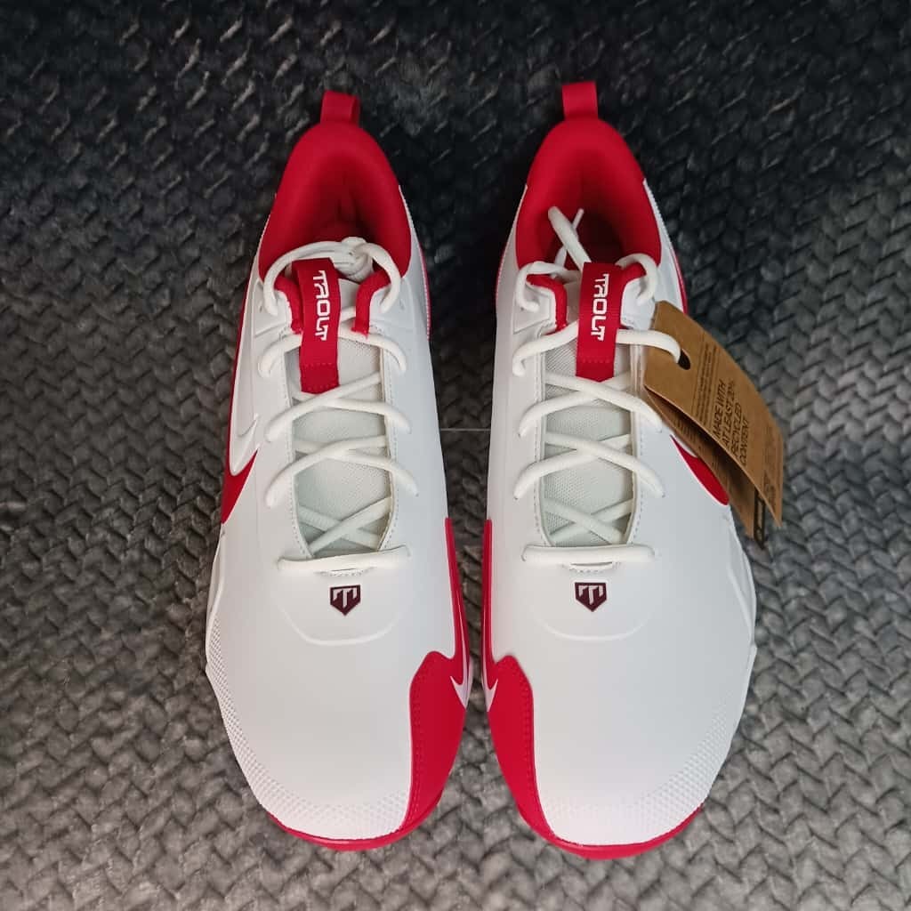 NIKE Force Trout 9 Keystone Baseball Cleats Mens Red White  display picture 2