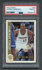 1992 LATRELL SPREWELL ROOKIE PSA 10 GEM-MT HOOPS GOLDEN STATE WARRIORS #389 RZC