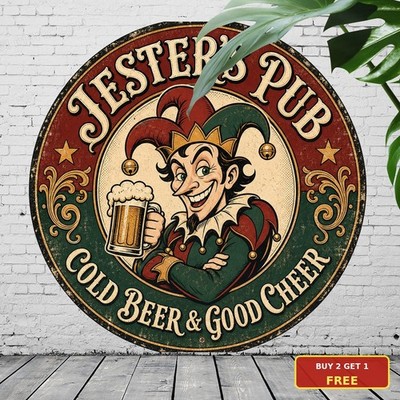 Classic Belgian Blonde Beer Emblem Tavern Pub Taproom Round Tin Sign