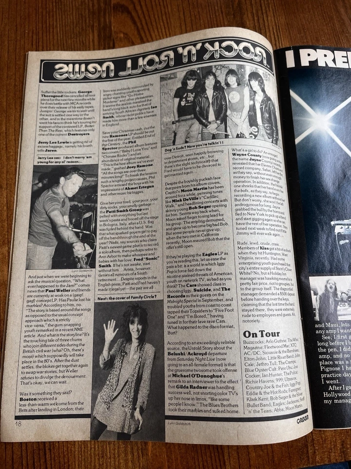 Vintage CREEM Classic Rock Magazine December 1979 CHEAP TRICK Led Zeppelin EUC Foto 4 de 4