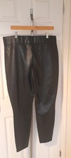 Klass Women's Faux Leather Pull On Leggings, Black, Size Uk 20, New With Tags ..