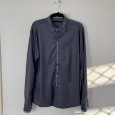 TANAWAT Design Long Sleeve Shirt   Statement Stitch Detail, Size 4XL