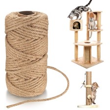 6mm Jute Rope, 164 Feet/50m Jute Twine, Natural Hemp Rope, 6mm x 164ft 