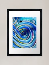 Graffiti art lover lines abstract b Framed Wall Art Poster Canvas Print Picture