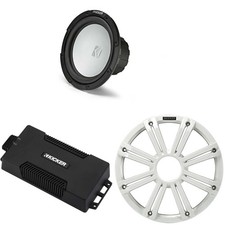 Kicker 48PXA6001 Weatherproof Powersport Mono Amp  10" 2 Ohm Marine Subwoofe...