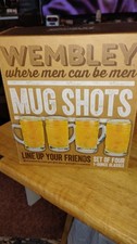 Wembley Mug Shots 4-Piece 1 oz Clear Glass Mug Set w/ Handles