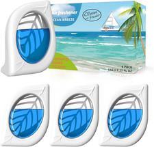 Air Deodorizer, 4 Pack, Ocean Scent, Odor Eliminator for Small Area Closets Bath