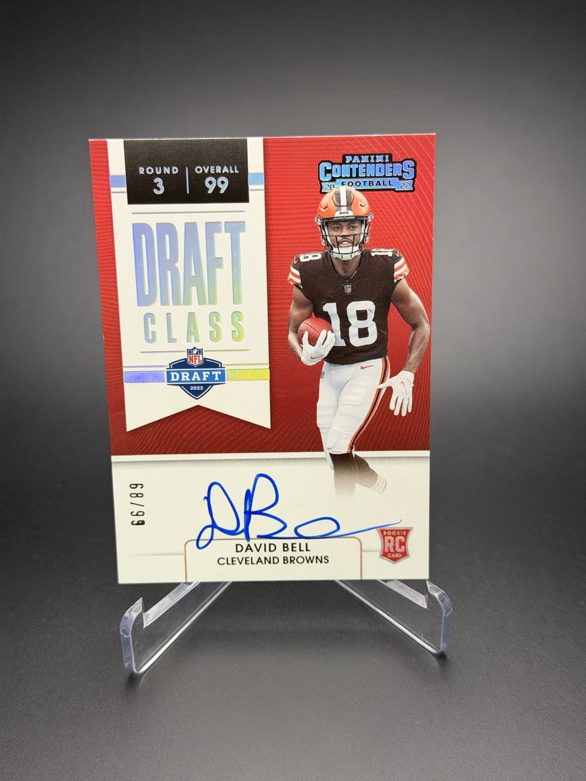 2022 Contenders Draft Class Autographs David Bell #DCA-DBE /99 (AU) Browns