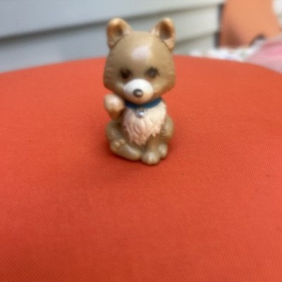Vintage Littlest Pet Shop Dog fr Puppy Pals 1992 Tan Puppy BlueCollar Moveable