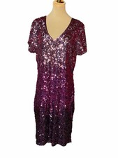 MANER Deep Berry Sequin Cocktail Dress XXL Holiday Party Dress NWT