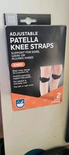 2 Pack- RITE AID   One Size   Adjustable PATELLA KNEE STRAPS   Fits LEFT / RIGHT