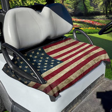 Golf Cart Seat Cover Portable Club Car Seat Towel Universal Fit 2-Seat Golf Cart