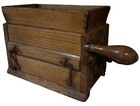 Antique Tobacco shredder grinder primitive hand cranked wooden iron chopper BEST — photo 3
