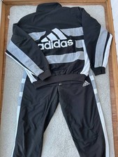 Adidas originals vintage 90s nylon b tracksuit black sz S men's big logo
