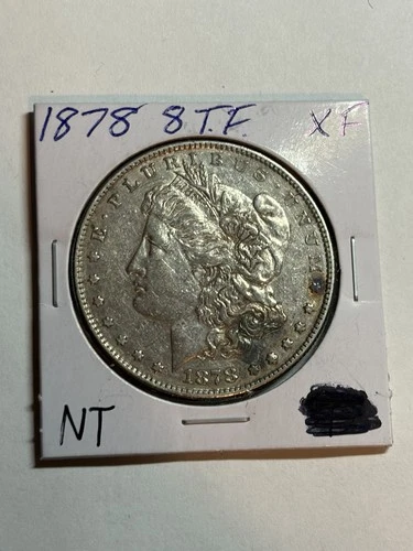 1878 8TF Morgan Silver Dollar AU Details Tough Variety