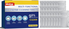 Multi-Purpose Bio-Enzymatic Cleaning Tablets, 30 Pack, Powerful Stain Remover fo