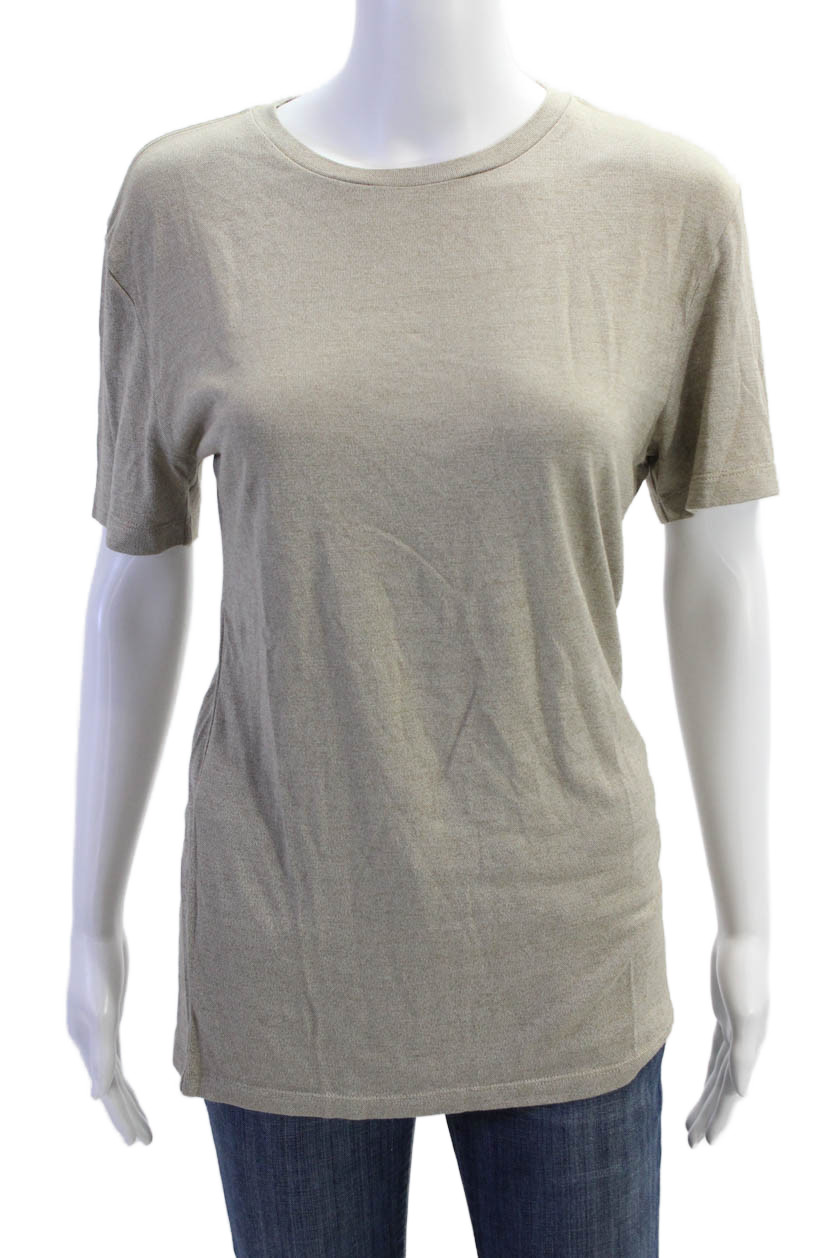 Theory Womens Solid Crew Neck Pullover T-Shirt To… - image 1