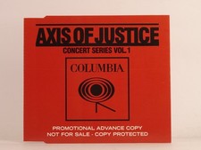 AXIS OF JUSTICE CONCERT SERIES VOL 1 (558) 15 Track Promo CD Album including Pic