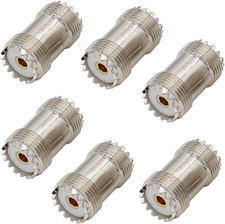 SO239 Barrel Connector, 6-Pack PL259 Coupler UHF Female to Female RF Adapter Coa