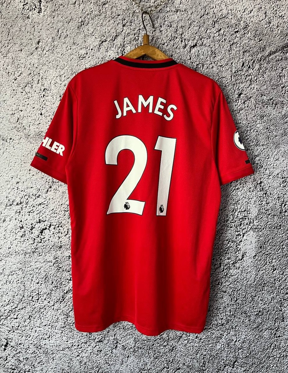 Adidas Manchester United 2019/20 Home Jersey James 21 Red Shirt