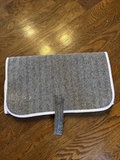 Baby Herringbone Changing Mat With  head, Toes  On It. Washable