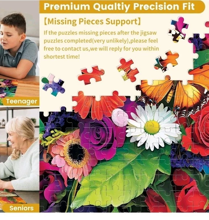 Pack de 2 500 Piezas Rompecabezas para Adultos, Flor Colibrí 500 Piezas...  Foto 3 de 4