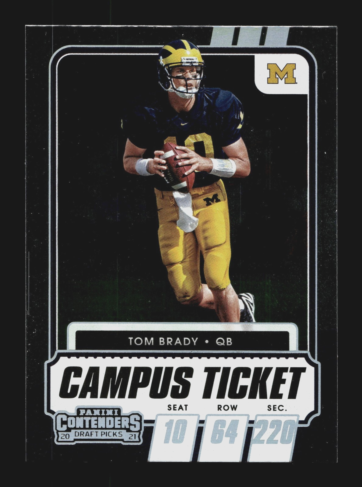 2021 Panini Contenders Draft Picks Campus Ticket #8 Tom Brady MICHIGAN