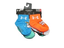 Under Armour Socks Kids Baby Toddler 6M 12M Months 6 Pair Ankle Multi Color NWT