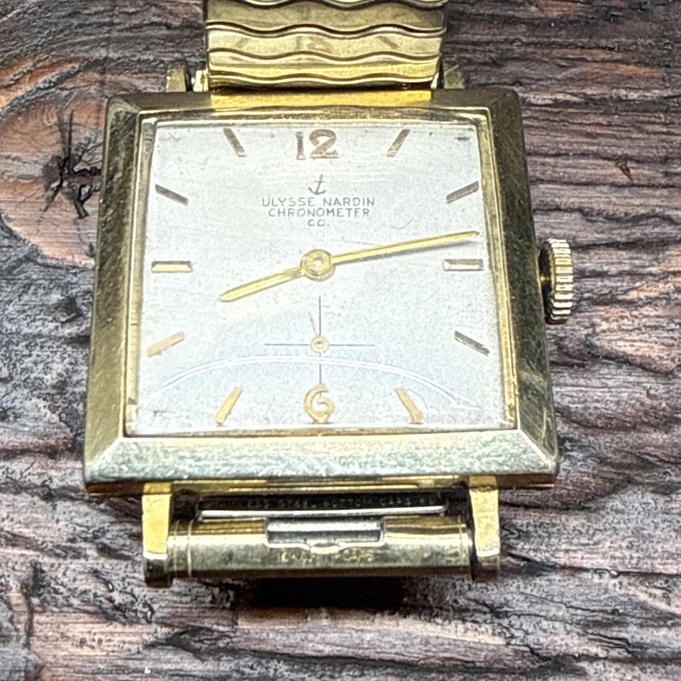 Reloj Cronómetro Hombre Ulysses Nardin Vintage Relleno Oro 10K - Funciona 30mm Foto 2 de 4