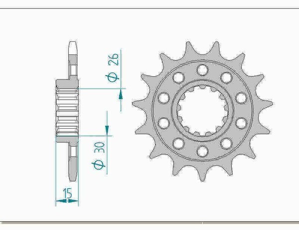 Afam Ritzel 16 ZäHne Stahl 166801 520 PAS BMW S1000 RR 09-14 HP4 13-14-image