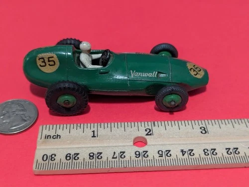 Vintage Dinky Toys, Vanwall 239 Racing car# 35 Green, made in England, used
