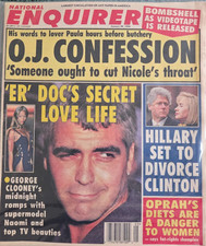 National Enquirer Jan 30, 1996 Madonna Michael Jackson George Clooney Jane Wyatt