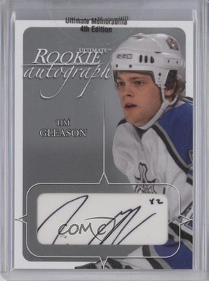 2003 ITG Ultimate Memorabilia 4th Edition 29/100 Tim Gleason Rookie Auto RC 0o9